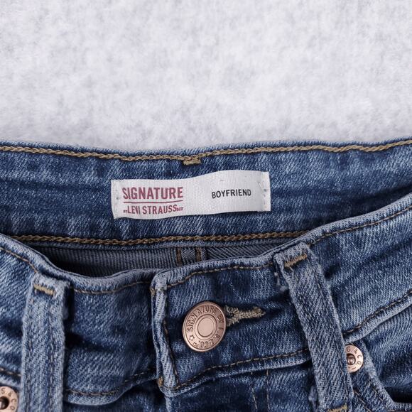 Levi Strauss Signature Boyfriend Jeans Wmns 8/W29 Distressed Slim - Picture 9 of 13